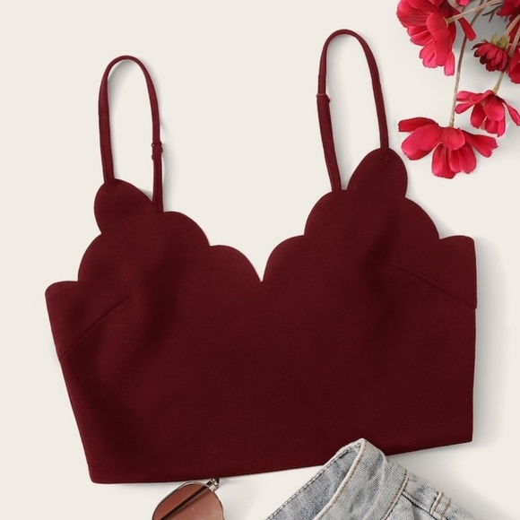 Burgundy Crop Top swvest07190530787 - Picture 3 of 5